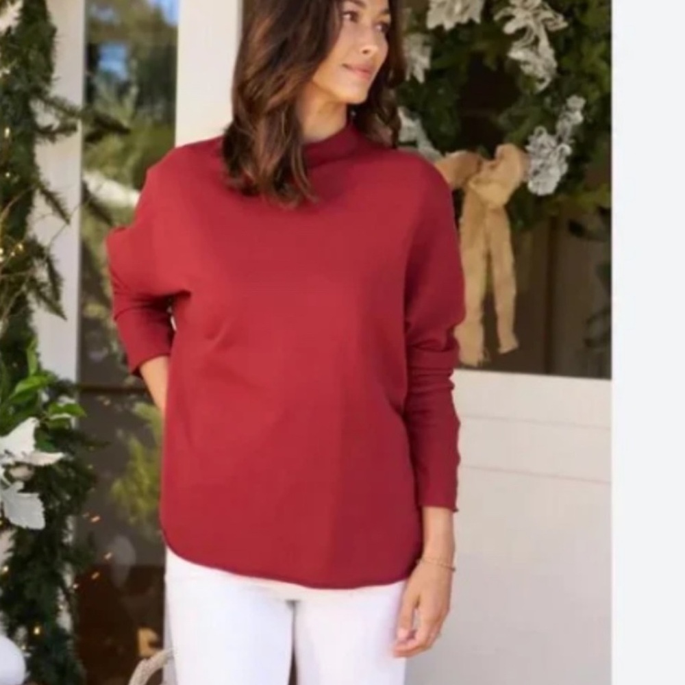 Frank & Eileen Effie Long-Sleeve Funnel Neck Capelet Size Large
